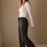 Wool Knitted Wide Leg Pants — Dark Brown, banana_republic product shot