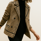Vionne Houndstooth Knit Jacket