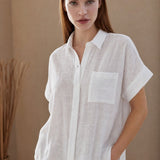 Zürich Blouse — White, banana_republic product shot